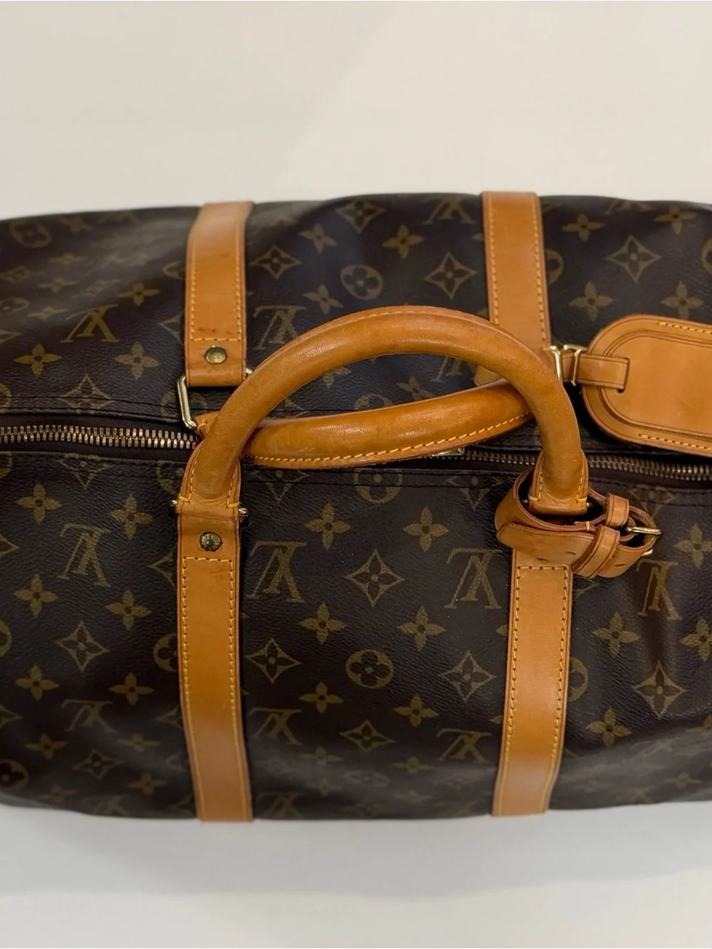 Louis Vuitton Monogram Canvas Duffle Bag in Brown and Tan